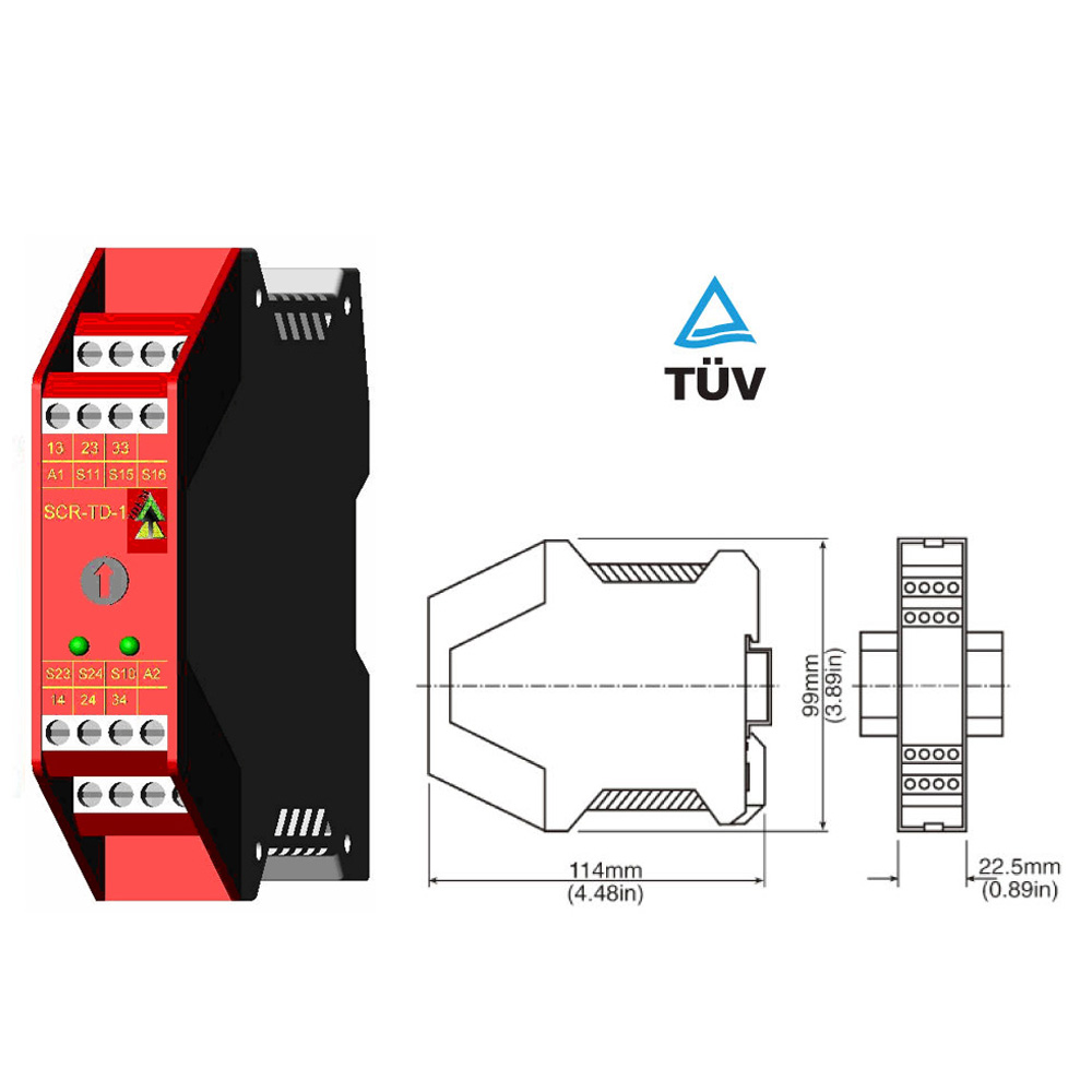 SEU-TD-1: Safety Relay Expansion Module with Time Delay