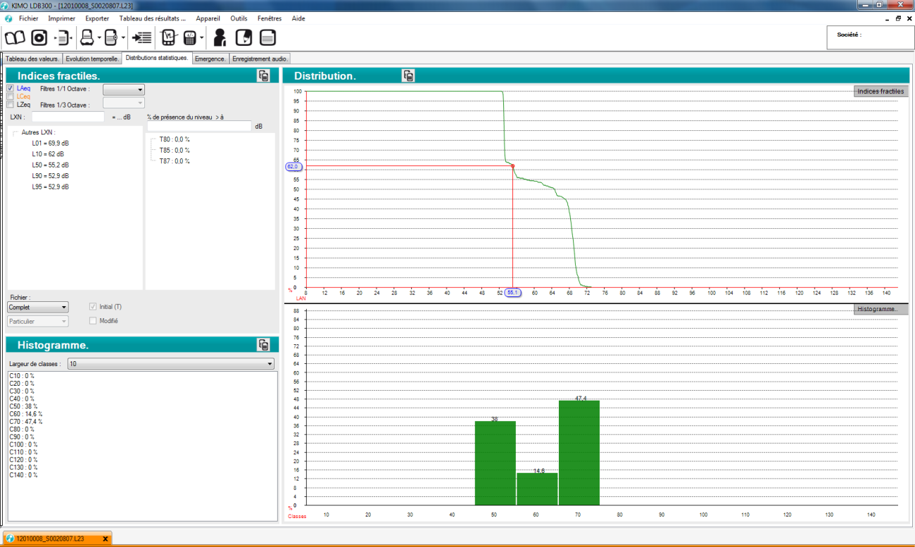 LDB300 Data processing software for sound level meters