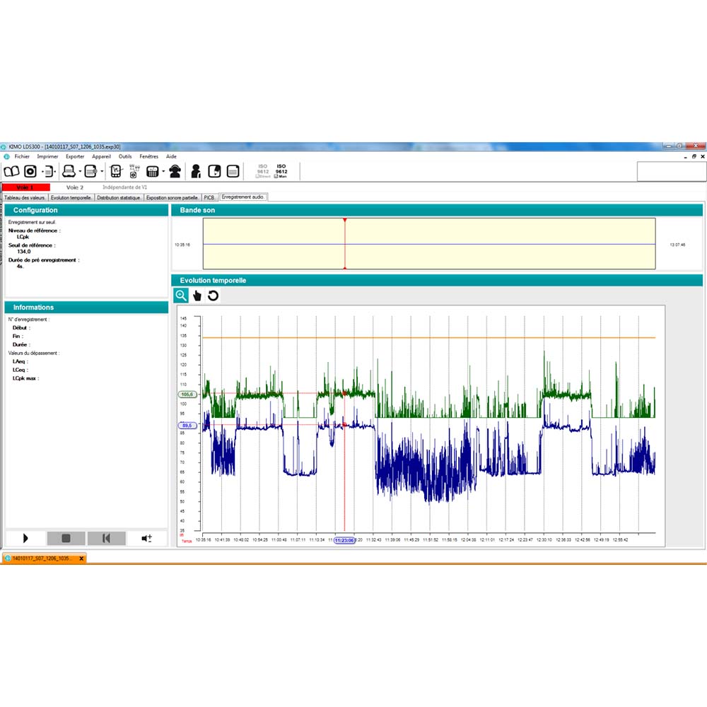 LDS300 Data processing software for noise dosimeter