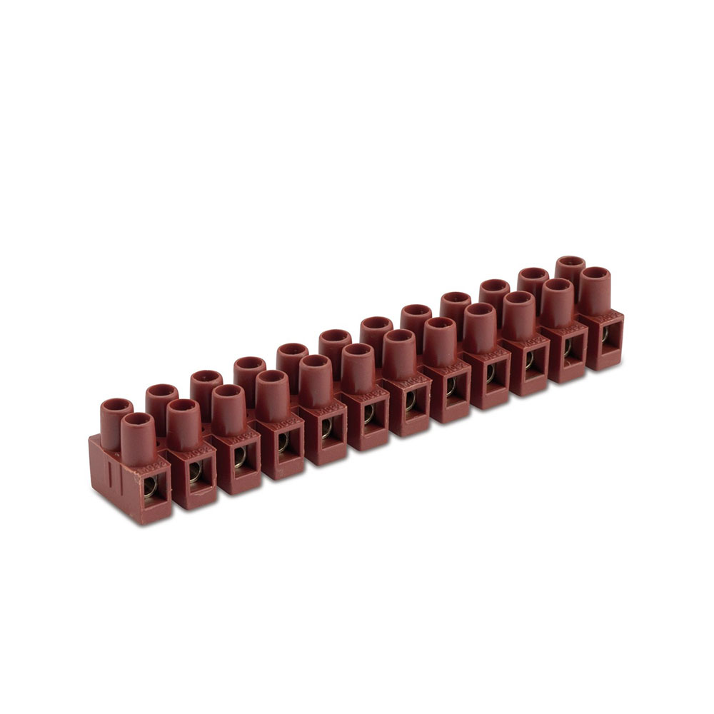 MULTIWAY TERMINAL BLOCKS · NYLON · FROM 1 TO 12 WAYS · M092 SERIES WITH FIBERGLASS AND WIRE PROTECTION