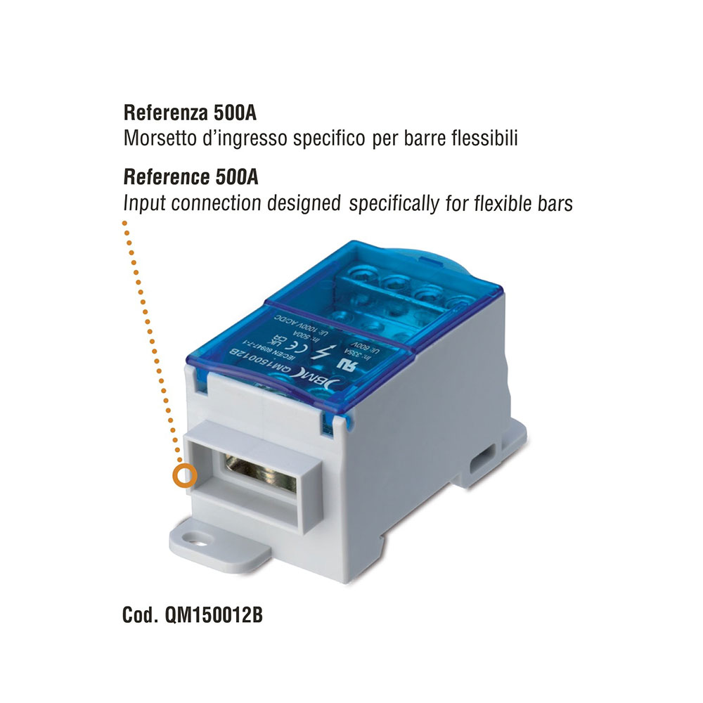 DISTRIBUTION BLOCKS · 1-WAY · 80A, 125A, 160A, 250A, 400A, 500A