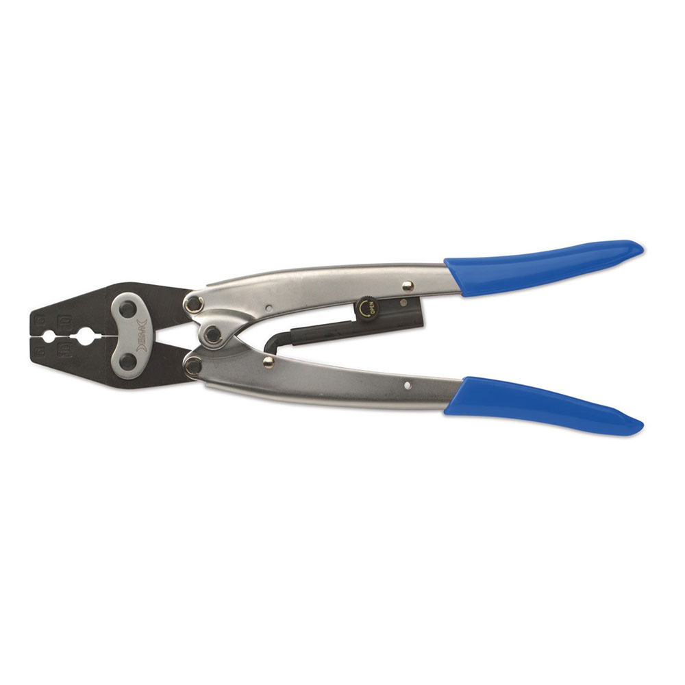 Crimping tools with long handles