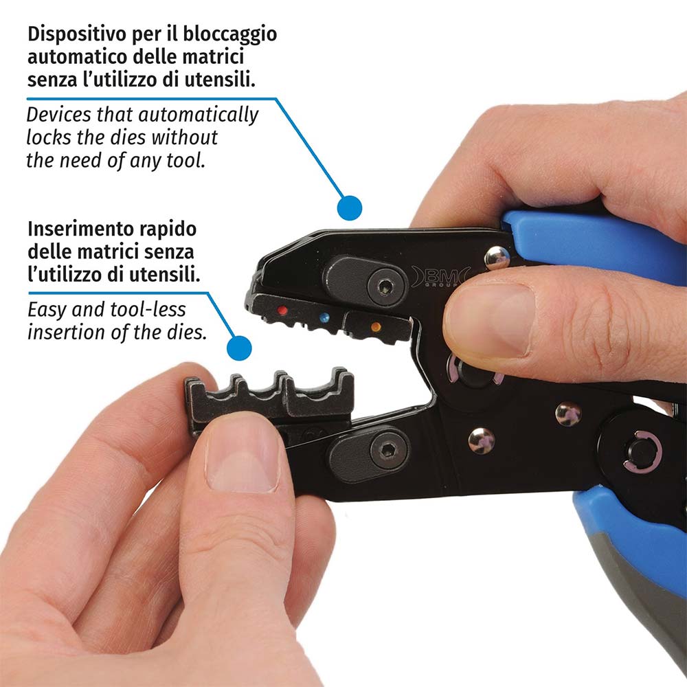 KIT · AUTOMATIC CRIMPING TOOL + 5 DIES