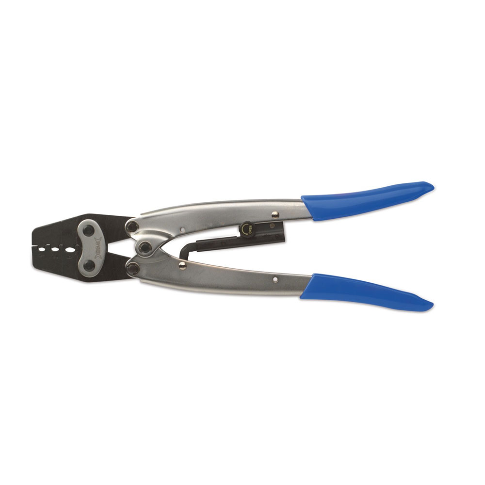 CRIMPING TOOL · WITH LONG HANDLES · FOR END CONNECTORS AND THERMO-SHRINKABLE INSULATED BUTT CONNECTORS