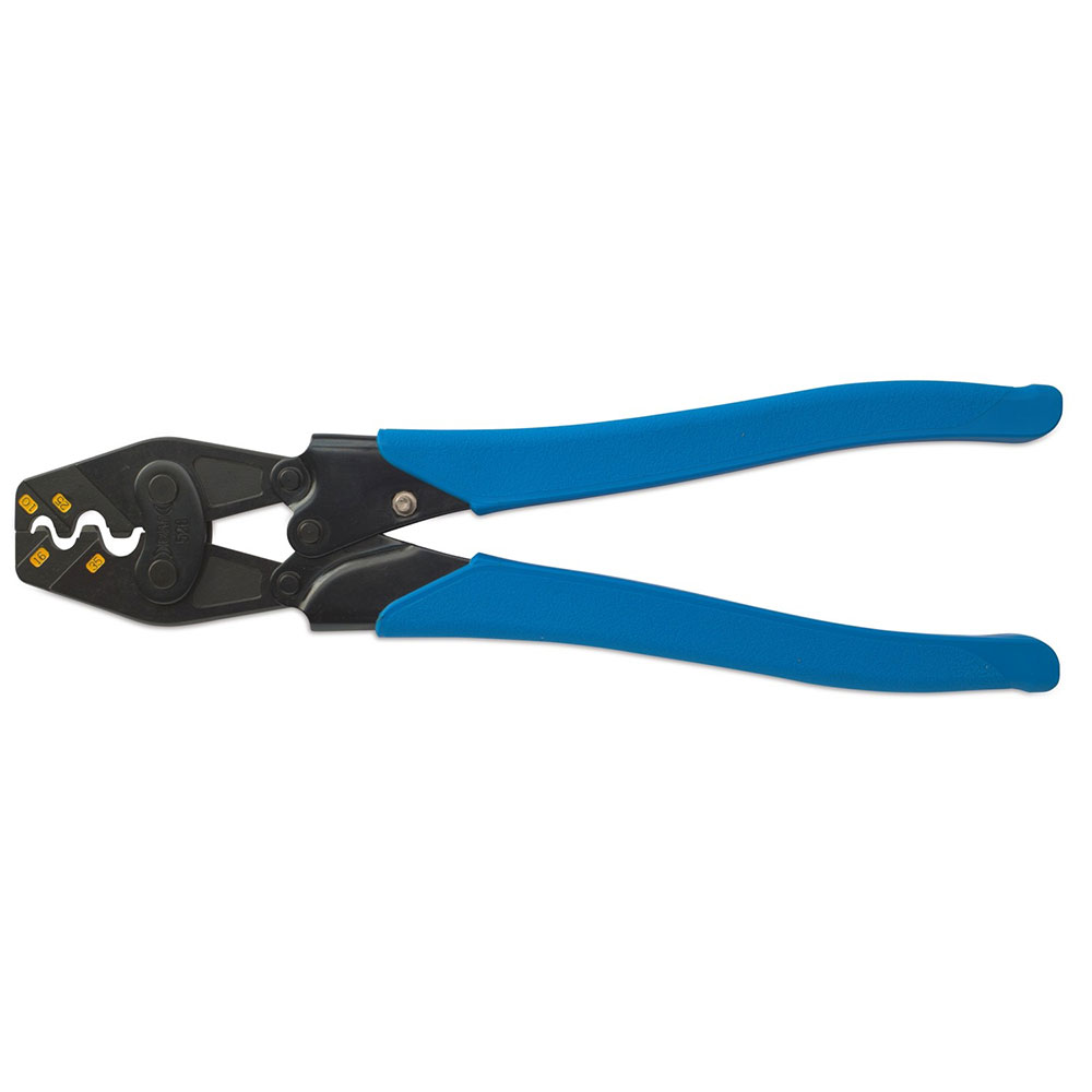 CRIMPING TOOL · WITH LONG HANDLES · FOR INSULATED TERMINALS · 10÷35