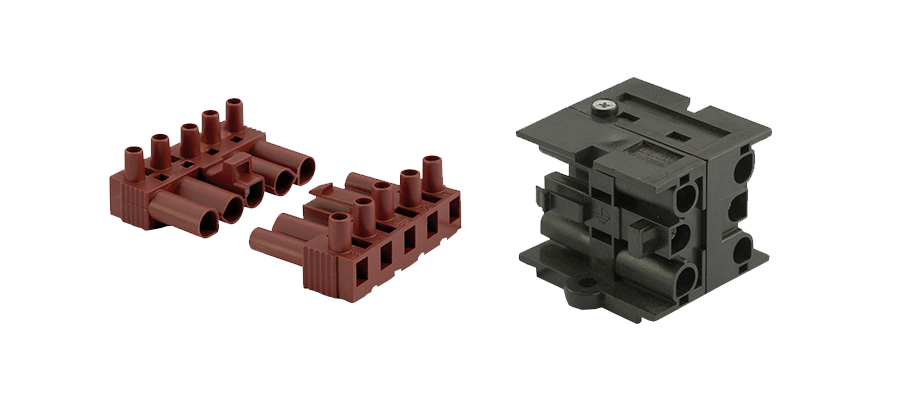 Polarized plug terminals