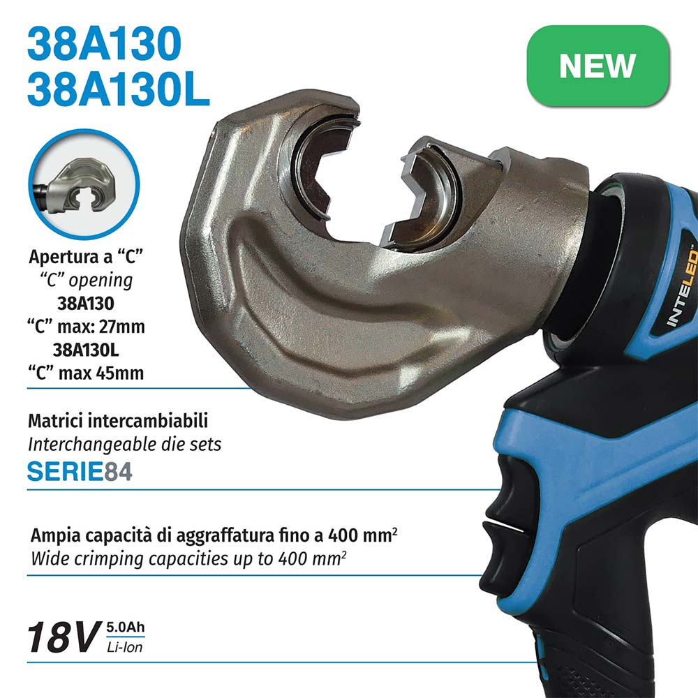 CRIMPING TOOL · BATTERY POWERED · 130KN · DIES SERIES 84