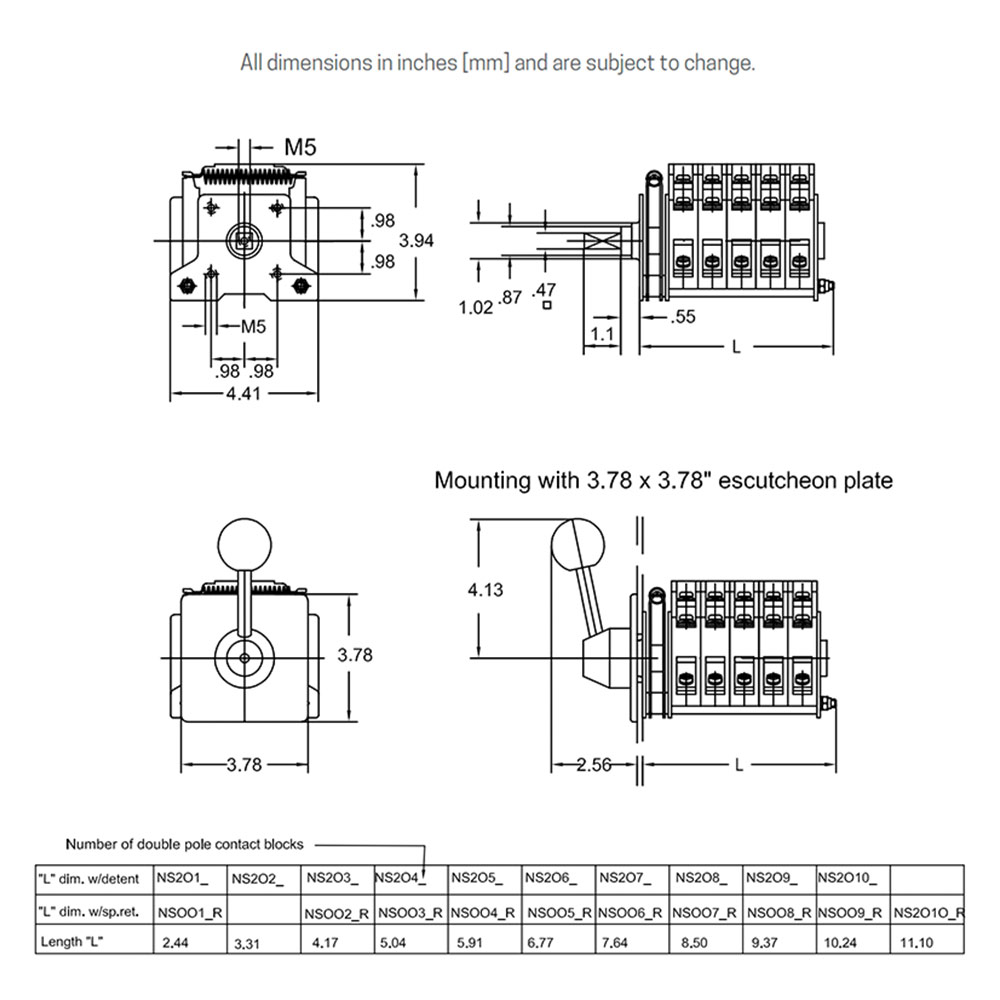 NS2-0 / NSB2-0 Rotary Switch