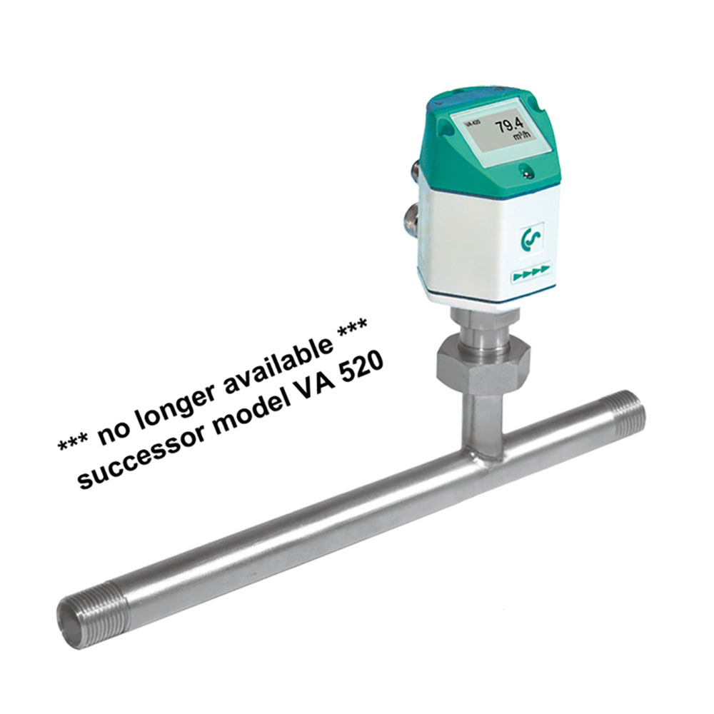 Flow sensor VA 420 with integrated measuring section