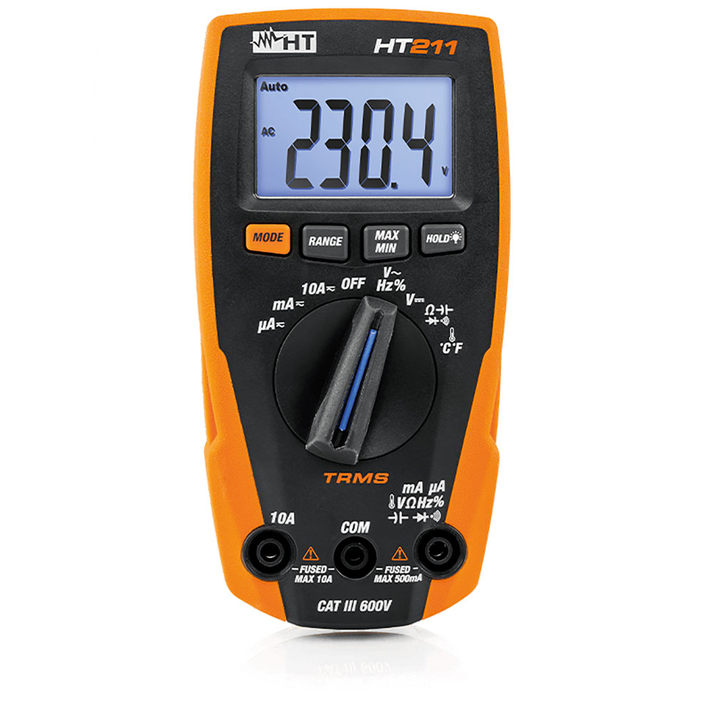 HT211 - Compact digital multimeter with temperature measurement function