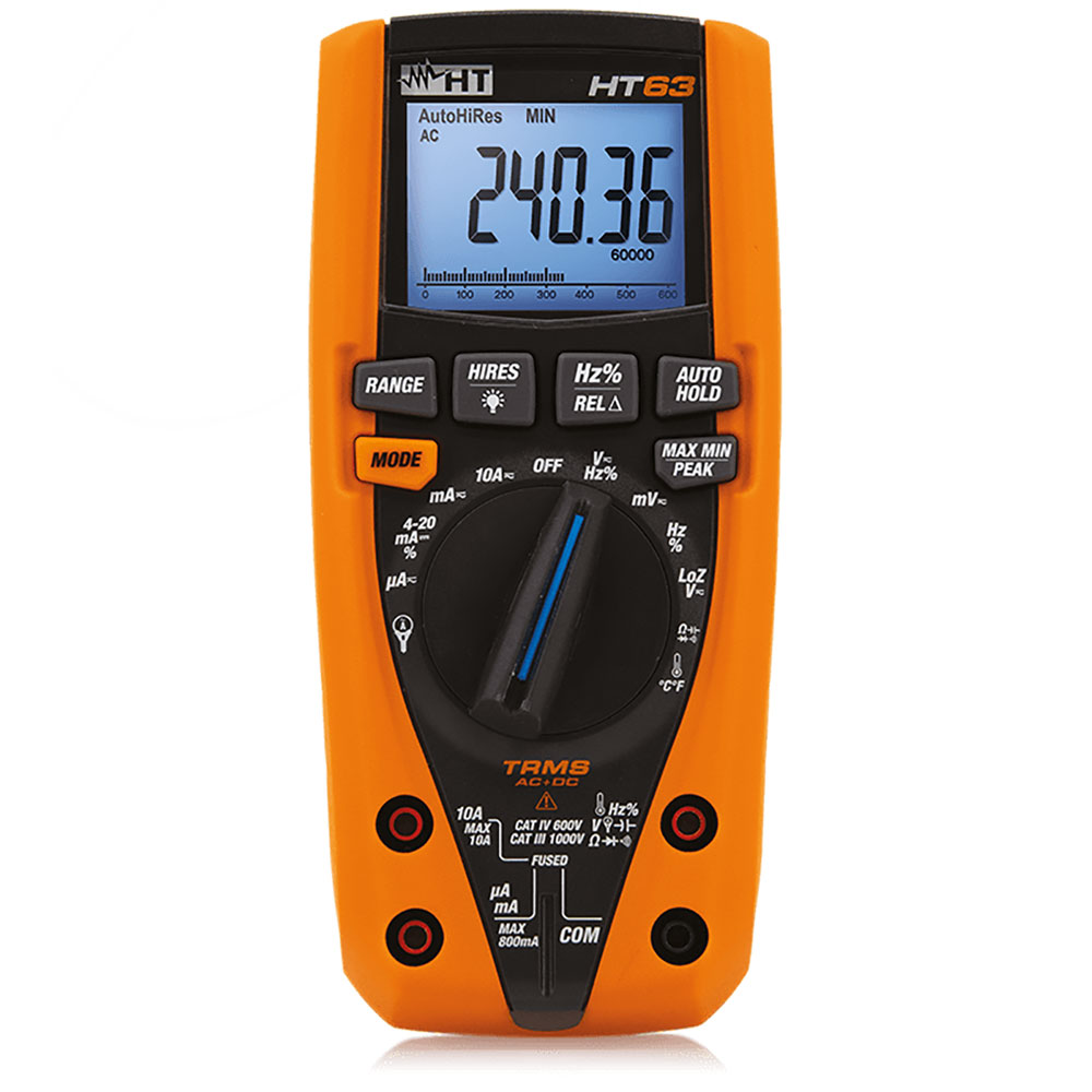 HT63 - TRMS Digital Multimeter with 60.000 display counts