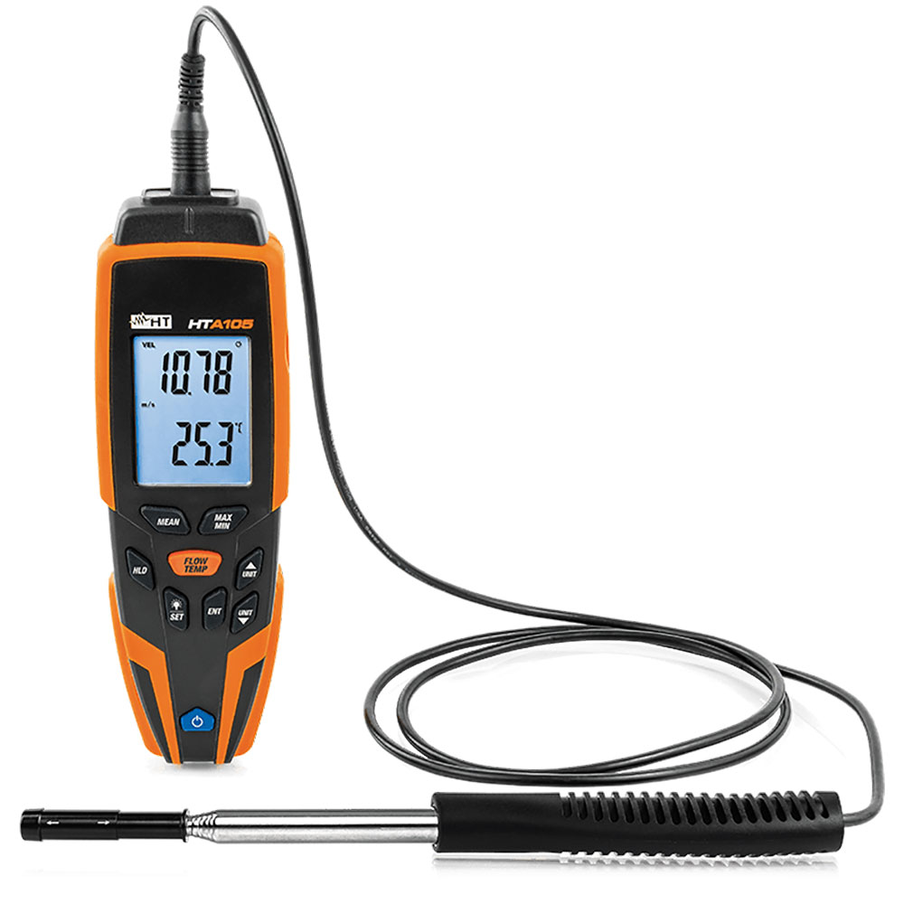 HTA105 - Hot wire digital anemometer including air temperature measurement